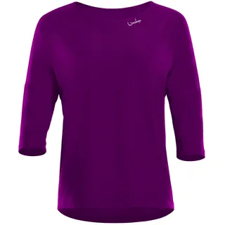Winshape Damen Functional Light and Soft 3⁄4-arm Top DT111LS Yogashirt, Dark-Plum, XXL