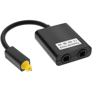 VGOL Optischer Audio Splitter 1 in 2 Toslink Kabeladapter Umschalter Konverter für CD Player DVD Player Verstärker Soundbar Digitale Audioquellen