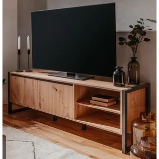 TV Lowboard Fernseher Unterschrank Eiche Artisan Industrial Board 160 cm Malta