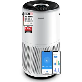 Levoit Core 400S Luftreiniger für Allergiker, bis zu 90m2, Silberweiß | Weiß