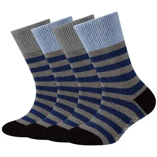 CAMANO 4er Pack camano Warm & Cozy Crew Socken Kinder 9700 - dark grey melange 23-26