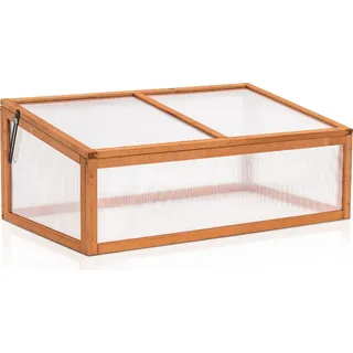 MCombo Frühbeet Gewächshaus Treibhaus Frühbeetkasten Aufsatz Pflanzenbeet Holz 0698