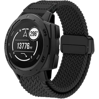 Armband für Garmin Instinct, 22 mm Weiches Dehnbares Nylon Präzise Magnetische, Uhrenarmband für Instinct Solar/Instinct 2/ Instinct 2 Solar/Crossover Solar/Instinct Tactical/Esports/Instinct Tide
