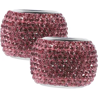 Beatifufu 2stücke Auto Kopfstützen Dekorative Ringe Aus Rhinestone Innenausstattung Für Stilvolle Autodekoration Installieren Für Feiertage Und Anlässe