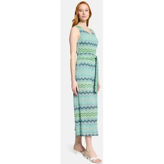 Betty Barclay Overall "Damen mit V-Ausschnitt", Damen, Gr. 48, Normalgrößen, bunt (blau, grün), Obermaterial: 98% Polyester, 2% Elasthan. Futter: 100% Polyester, figurumspielend, V-Ausschnitt, Overalls Overall