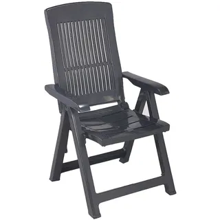 PROGARDEN Tampa Klappsessel 60 x 61 x 109 cm anthrazit