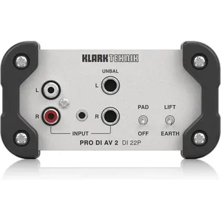 KLARK TEKNIK DI 22P PRO DI AV 2 professionelle passive Stereo DI-Box