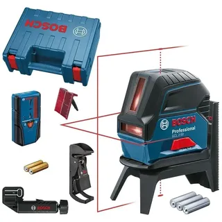 Bosch Professional Kreuzlinienlaser Gcl 2-50 (5x AA Batterien, Arbeitsbereich: 50m, im Handwerkerkoffer)