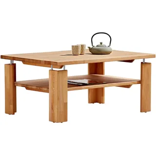 Carryhome Couchtisch, Kernbuche, Holz, Kernbuche, massiv, rechteckig, eckig, 68x45x100 cm, Holzmöbel, Holztische, Couchtische Holz