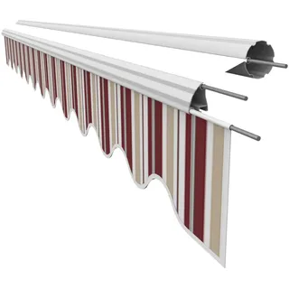 VANA Markisenstoff Volant für 5 m Markise Ersatzstoff Markisentuch Bespannung Sonnenschutz, nur Volant, fertig genäht, Maß 4,85 x 0,21 m, Design SPD088