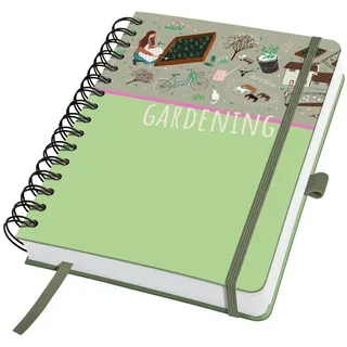 Sigel JN654 Spiral-Notizbuch Jolie® ca. A5 blanko, braun, grün, rosa