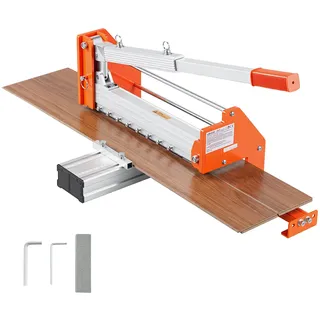 VEVOR Laminatschneider 304,8 mm Vinylschneider Schnittstärke 12mm, Schneidegerät mit Hebel aus Aluminiumlegierung, Teleskopierbarer Stützplatte, für Fertigparkettböden, LVT, VCT, SPC, LVP, WPC