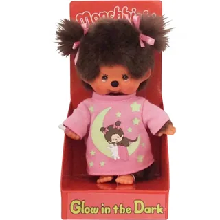 Monchhichi 223732 Mädchen - Glow in the Dark | rosa