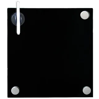 Mucola Magnettafel Glasmagnettafel Schwarz Memoboard Wandtafel Magnettafel Whiteboard, (Stück, 1-tlg., 1 Stück), Sicherheitsglas schwarz 45 cm x 50 cm