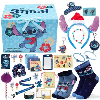 Get Trend Disney Stitch Adventskalender 2025 Kinder Weihnachtskalender mit 24 Türchen & Vielen Geschenken, Geschenke für Mädchen Teenager Fans (Blau Stitch)