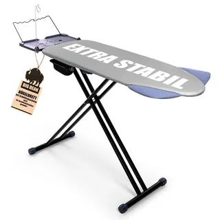 BigDean Bügelbrett XXL (120x45 cm Bügelfläche Schulterpassform