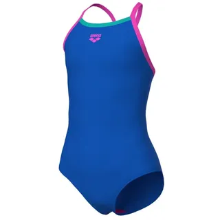 Arena Badeanzug Mädchen Light Drop-Back Einfarbig - Blue China-freak Rose-freak Rose-water - 140