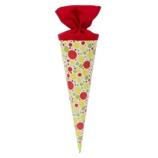 Goldbuch Schultüte 93011, Punkte, für Mädchen und Jungen, rund, 35 cm