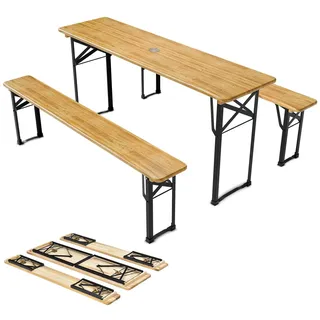 Juskys Bichl Set 3-tlg. natur klappbar