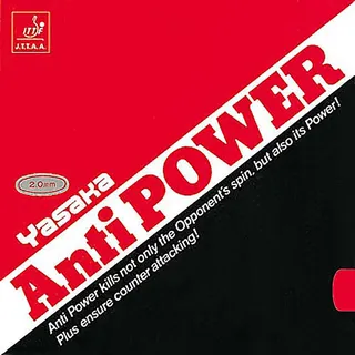 Yasaka Belag Anti Power (Anti) Farbe 2,0 mm, rot, Größe 2,0 mm, rot
