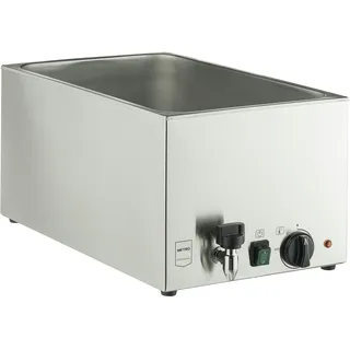 METRO Professional Bain Marie GBM1200, 34 x 61 x 28.3, Edelstahl, 30 L, geeignet für GN-Behälter, mit Ablaufhahn, silber