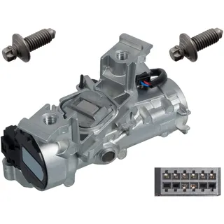 FEBI bilstein 107817 Zündschlossgehäuse mit Zündschalter und Schrauben, 1 Stück, Silber