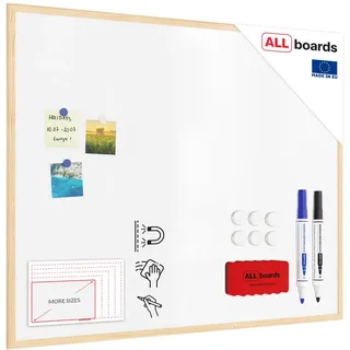 ALLboards Whiteboard mit Naturholzrahmen 100x80cm