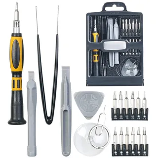 AGT Smartphone Reparatur Set: 20-teiliges Smartphone-Reparaturset für Display-, Akku-Wechsel u.v.m. (Handy Reparatur Set, Handy Kit, Profi)