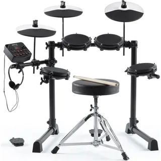 Alesis Debut Kit - Kinder Drum Kit mit 4 Mesh E-Drum Set Pads, 120 Sounds, 100 Lektionen, Schlagzeughocker, Drum Sticks, Stimmschlüssel und Kopfh...