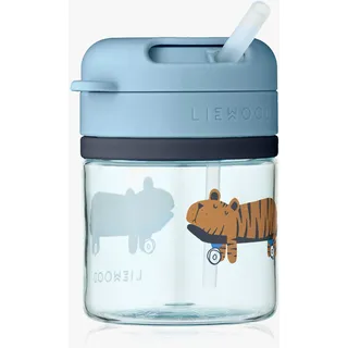 Liewood Pavia Tritan-Becher mit Strohhalm - Fun/Beach blue