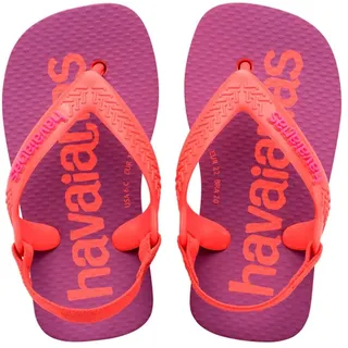 Havaianas Unisex Baby Logomania Flipflop, Salmon, 25/26 EU