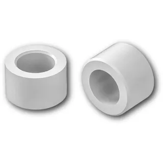 2 Kunststoff-Lagerbuchsen, ohne Bund, naturfarben