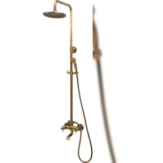 TRIZERATOP Duschsäule, Duschpaneel RETRO BRONZE, Duschsystem