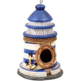 Handbemaltes Vogelhaus zum Aufhängen, Gartendekoration, Kunstharz, Vogelhaus, Nistkasten, Outdoor-Dekoration, bunter Stil 4