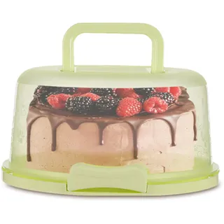 Tktouci Kuchen Transportbox | Transportbox Rund | Tortentransportbox | Tortenglocke Mit Deckeln Und Tragegriff | Kuchenbehälter Für Torte Muffins Kekse Nüsse | 26x22x12.5cm