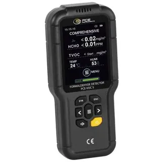 PCE Instruments Formaldehydmessgerät PCE-VOC 5 |HCHO 0 ... 5 ppm / 0 ... 6,25 mg/m3 |TVOC 0 ... 10 mg/m3 |Temperatur 0 ... 50 °C