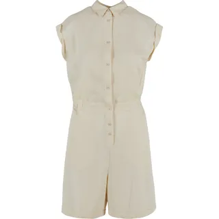 URBAN CLASSICS Viscose Twill Playsuit White Sand L