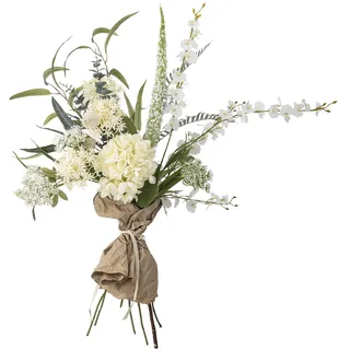 Bloomingville Symphonie Blumenstrauá, Weiá, Kunststoff, T30xH103 cm