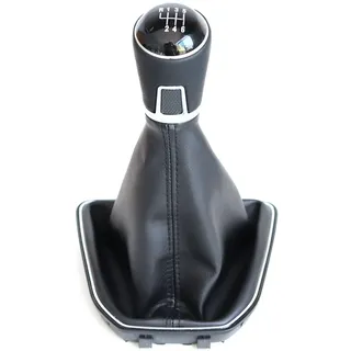 UTONGMU Schaltung Für VW Für Caddy 4 IV MK4 2015-2019 Schaltknauf Wechselhebel Schalter Shifter Manueller Griff Mit Gamasche(6-Speed)