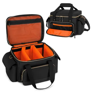Damero DJ Tasche, Kabeltasche für DJ Auftritte mit Verstellbaren Unterteilungen, DJ Mixer Tasche, Kabel Organizer für DJ Gear, Musik Equipment und Zubehör