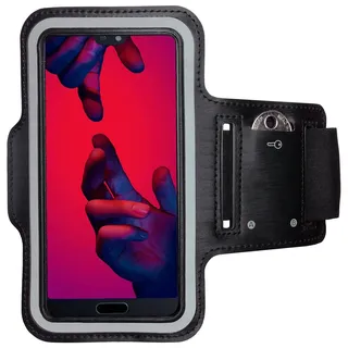 CoverKingz Sportarmband für Huawei P20 Pro - Armtasche mit Schlüsselfach P20 Pro - Sport Laufarmband Handy Armband Schwarz