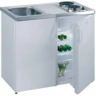 Lüllmann Pantryküche 731250 Kühlschrank links weiß