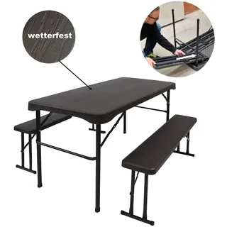 Bierzeltgarnitur Festzeltgarnitur Biertischgarnitur Bierbank Campingmöbel 3 tlg.