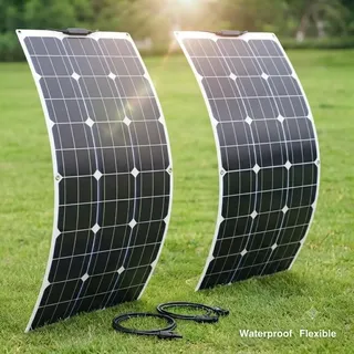 400W Flexibles Solarmodul (2x200W Set) Monokristallin PV für RV Marine Camper Van Trailer Off-Grid Systems, 0% MwSt.