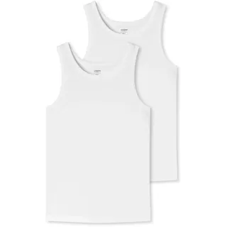 SCHIESSER UNCOVER by SCHIESSER Herren Unterhemden im Pack - Vorteilspack, Serie "Uncover", Rundhals Weiß 3XL