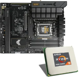 Mainboard Bundle | AMD Ryzen 9 7900X 12x4700 MHz, ASUS TUF Gaming B650-PLUS WiFi, 3X M.2 Port, 6X SATA 6Gb/s, USB 3.2 Gen2 | Tuning Kit | CSL PC Aufrüstkit