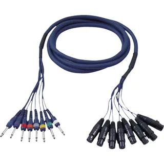 DAP AUDIO Audiokabel FL61 8x XLR / 8x Jack mono 6m