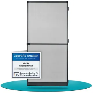 APANA Fliegengitter Tür 100 x 210 cm Schwarz