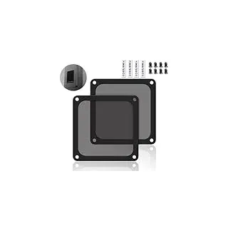 YIMATEECO Staubfilter PC 120mm Lüfterabdeckungen mit Ultra-feinem Mesh Filter für Computer-Kühlerlüfter, Nylon 80 Maschen, Magnetischer Rahmen, PC-Lüfter, Staubdicht (NYLON, 120*120mm, 2Stü, Schwarz)