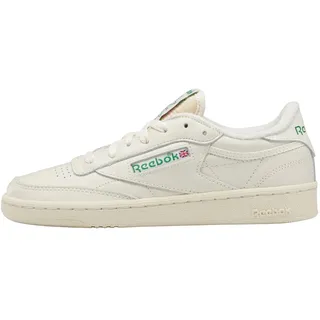 Reebok Club C 85 Vintage Sneaker, Chalk Alabaster Glen Green, 40 EU